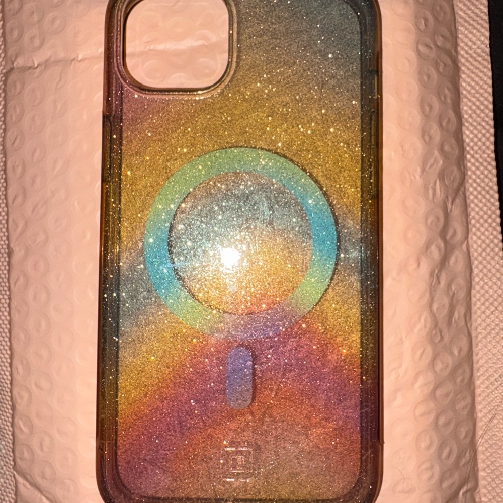 Glitter Rainbow Phone 14 plus Case